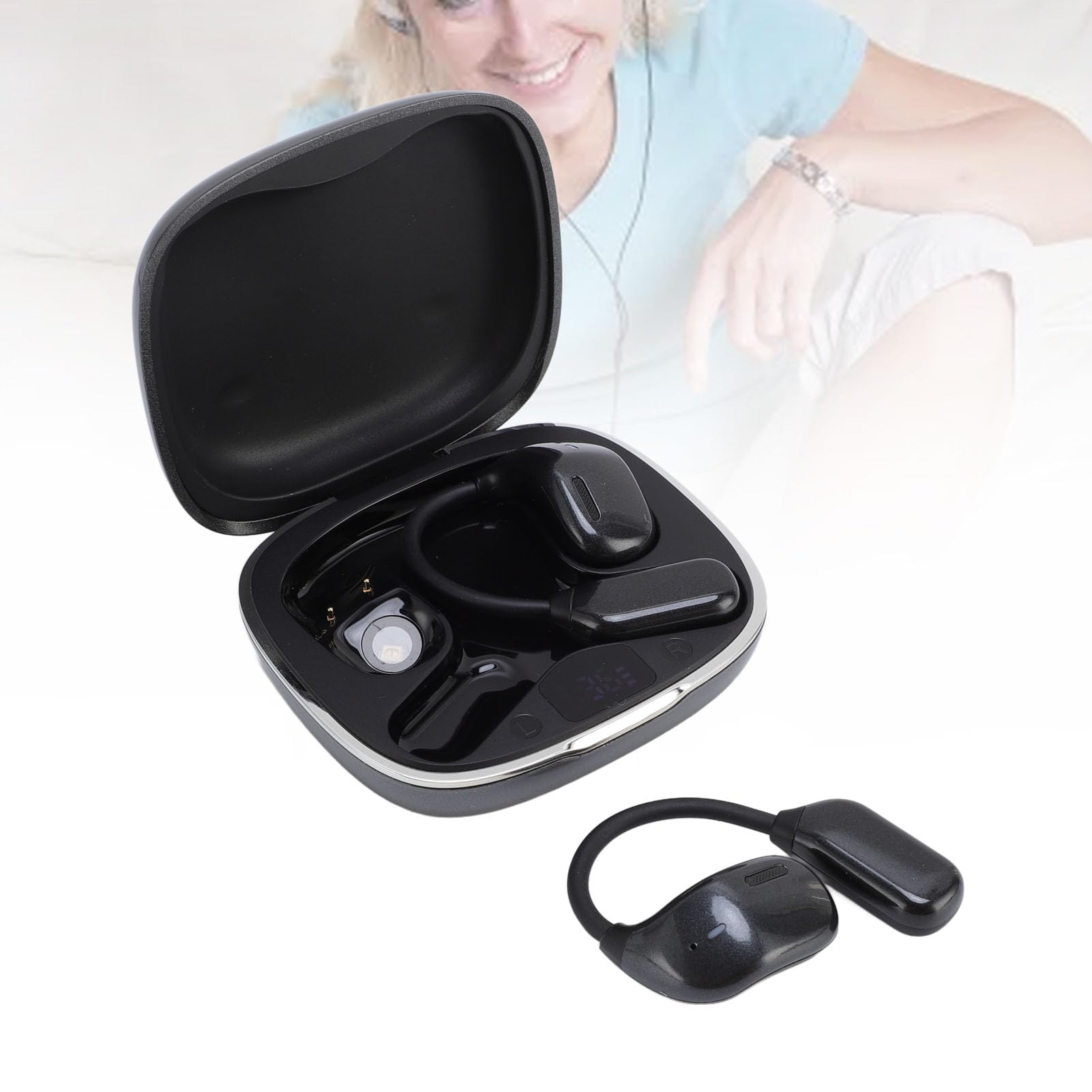 Fabater Auricolari di Traduzione Bluetooth Avanzati con Traduzione in 144 Lingue e qualità del Suono Coinvolgente per Viaggiatori Internazionali (BLACK)
