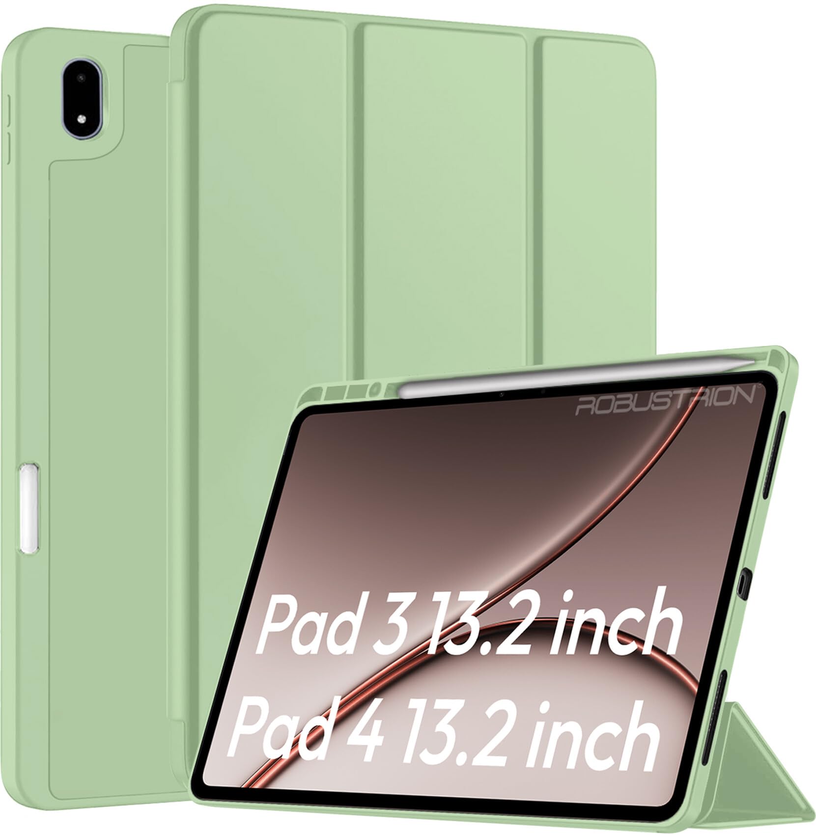 Robustrion Cover Case for OnePlus Pad 4 13.2 inch/OnePlus Pad 3 13.2" Cover with [Pencil Holder], Flip Cover Case for One Plus Pad 4/3 Cover 13.2 inch [Auto Sleep Wake Support] - Brown — Amazon image 9
