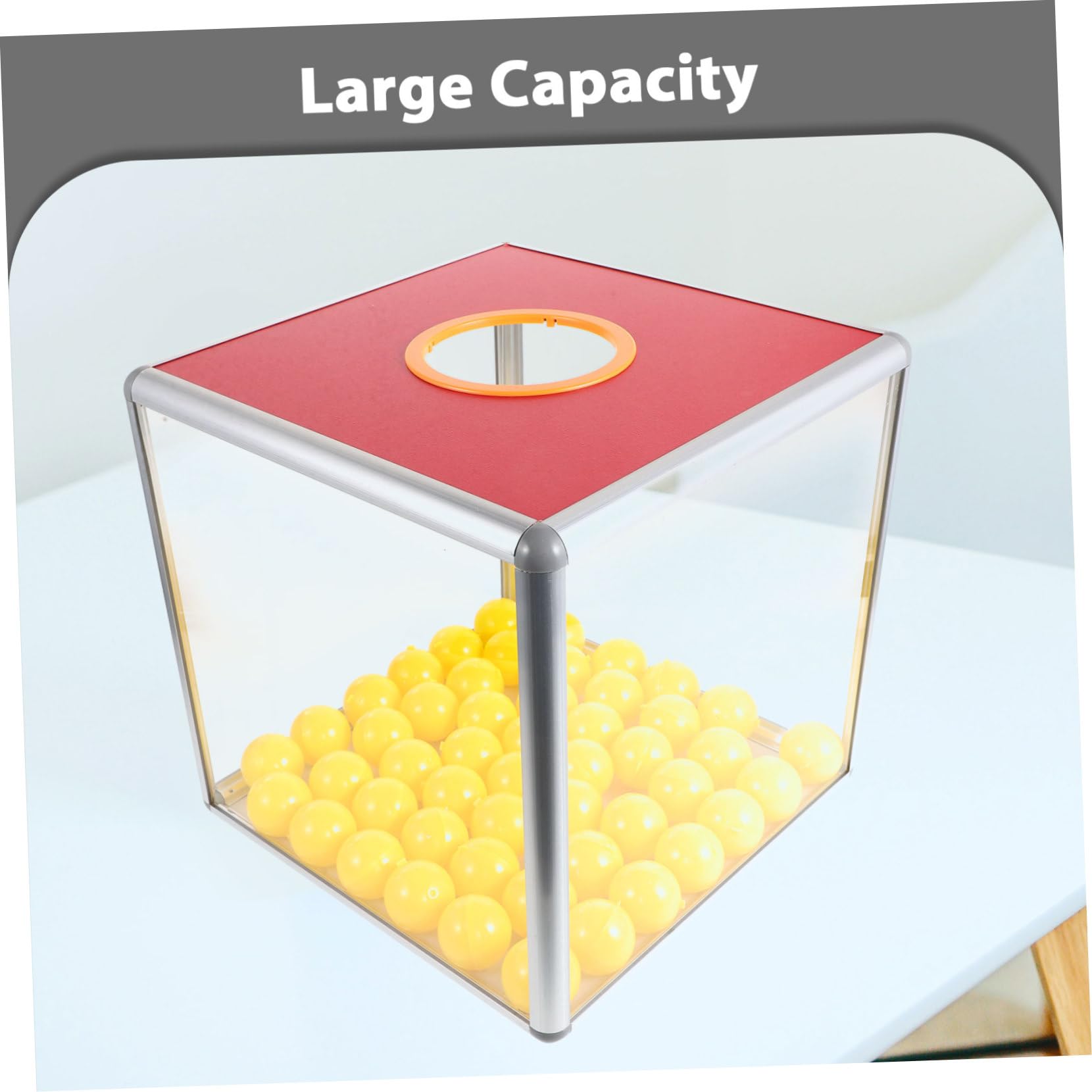 VICASKY Scatola Porta Biglietti Facile da Usare in Lega di Alluminio e Mdf con Grande Capacità Design Moderno e Versatile per Lotterie per Feste ed Eventi