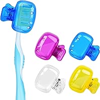 Vista 1 de Paquete de 4 fundas para cepillos de dientes, protector de cepillo de dientes, clips portátiles de plástico para cepillos de dientes, funda