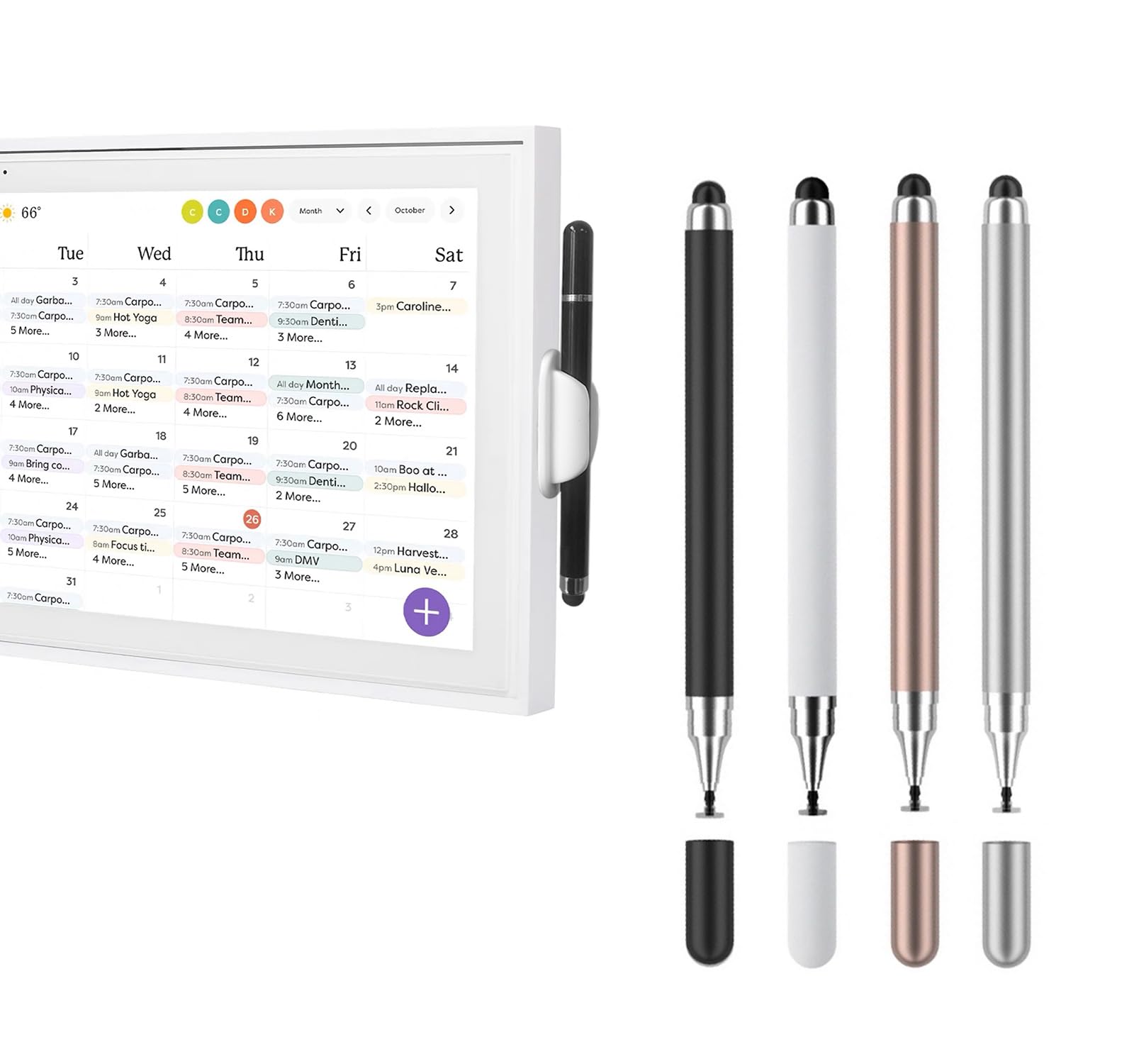 Stylus Pen for Skylight 15 inch Calendar Customized Pen Holder, Compatible with 10.1-Inch,15.6-Inch,27-Inch Smart Digital Calendar Pen，Dual Tip Stylus (4)-image-41
