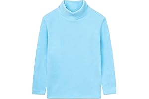 LittleSpring Boys Girls Long Sleeve Turtleneck Fleece Tops