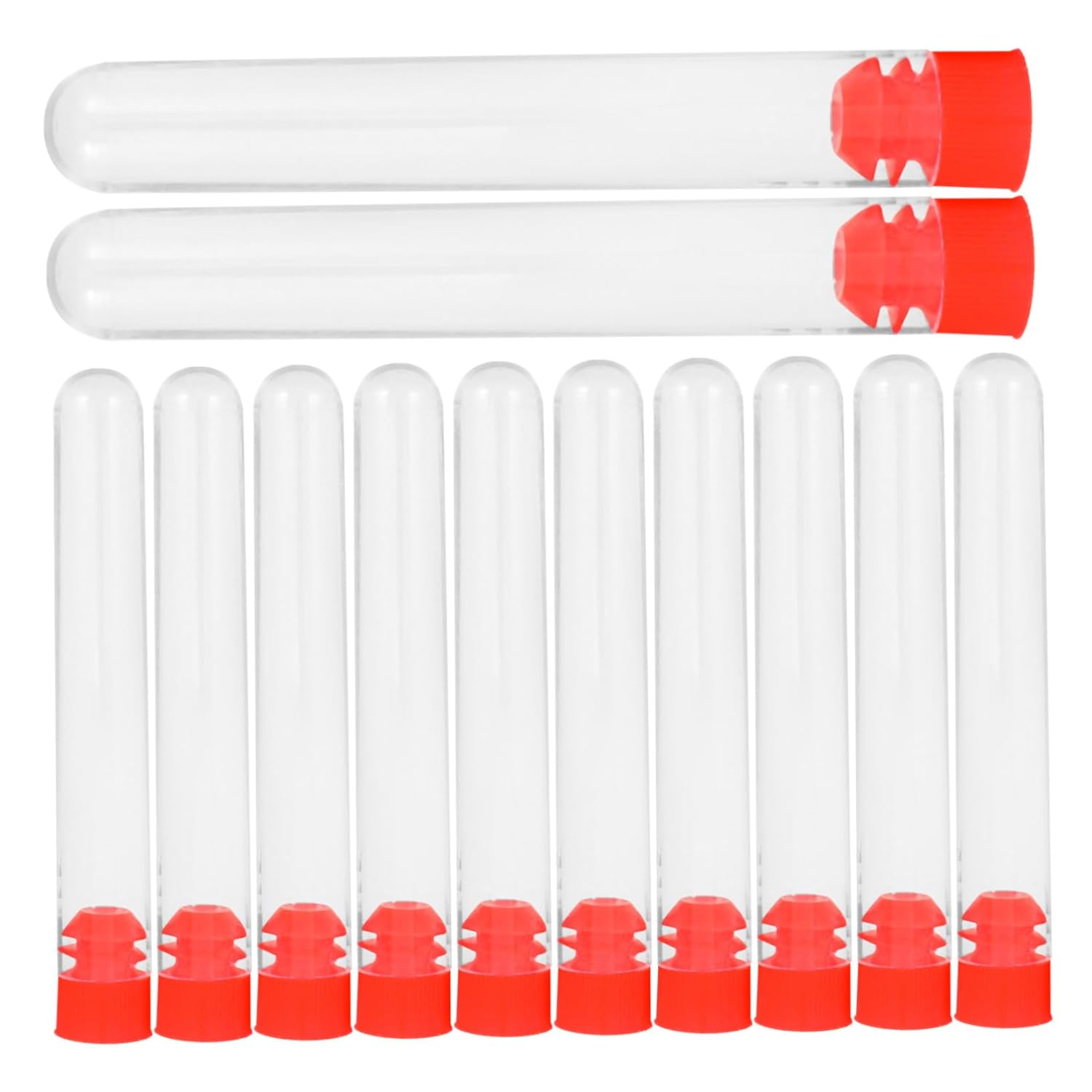 Generic 12 Pcs/Pack Plastic Test Tubes with Screw Caps 16x100mm Leakproof Tube Containers for Lotion Gel Scientific Use Random Color