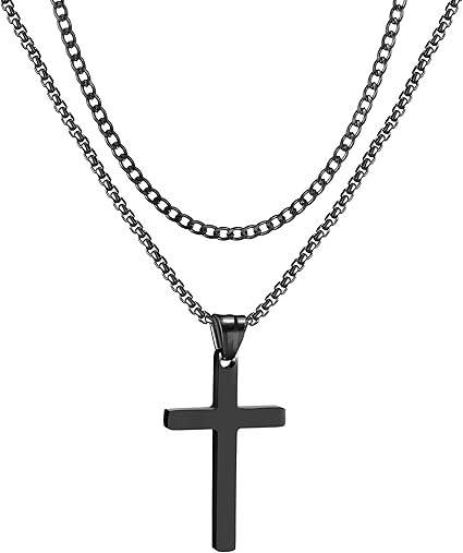 Collana Da Uomo Zancan Insigna In Argento Con Croce In Argento E Spinelli Neri - Foto 4