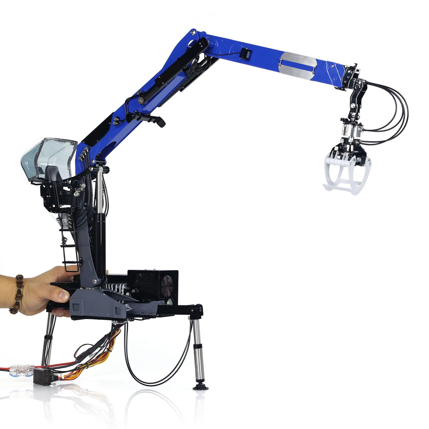 TOUCAN RC HOBBY LESU Metal Hydraulic Timber Crane for 1 14 RC Tractor Truck DIY Lorry for Tamiya