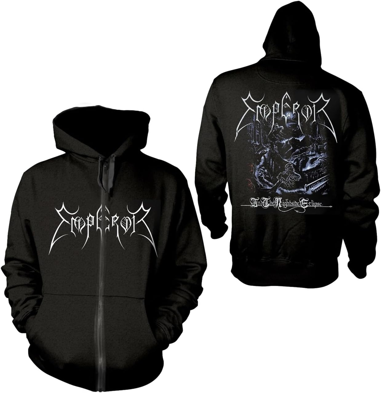 Emperor In The Nightside Eclipse Zip Up Hoodie Black | Officially Licensed Merchandise