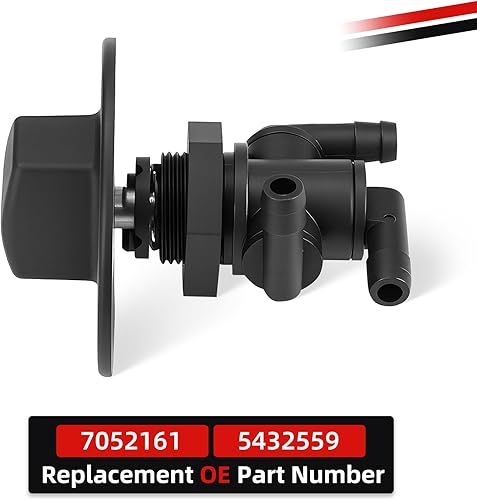 Miniatura 4 de Válvula de depósito de combustible Petcock 3 vías y tuerca de perilla para Polaris Sportsman 335 400 500 600 700 Twin Magnum Trail Boss 325 330 500