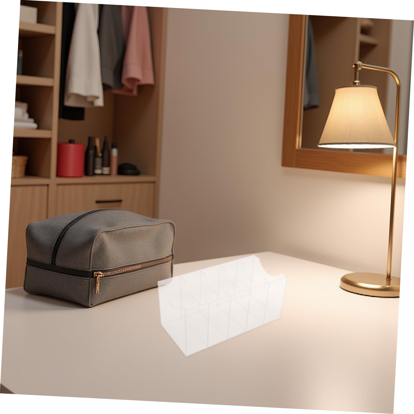 DOITOOL 2 Pezzi Organizer Cintura in Acrilico 5 Scomparti per Armadio
