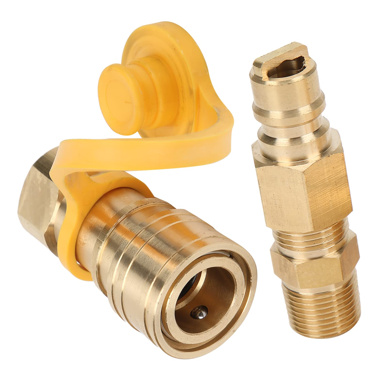 Adattatore per Serbatoio di Gas, Rosca Standard, connessione sicura e Solida, Forte Resistenza, propano da 3/8 Pollici, Regolazione Rapida con valvola di Sicurezza per rimozione di
