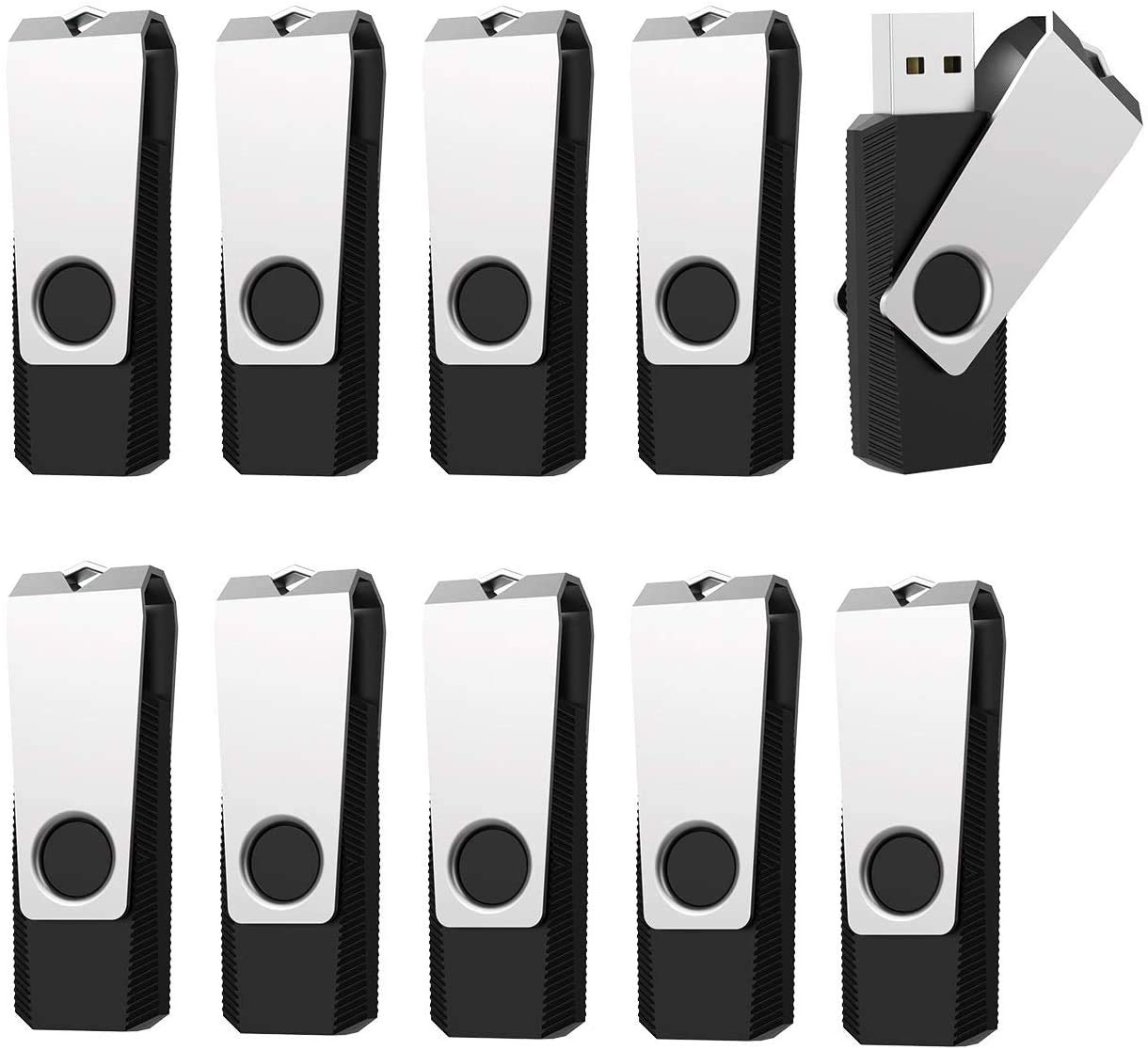 Clé USB 16 Go 3.0, Lot de 10 Vansuny Clé USB 16 Go 3.0, Pivotante Cle USB 3.0 16Go, USB 16Go Stockage Externe pour PC Ordinateurs (Noir)