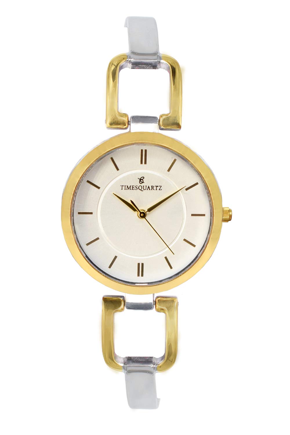 TIMESQUARTZ Analog Stainless Steel Wrist Watches for Girls Women Watches Latest in Fashion Women Ladies Watch Analogue with White Dial & Silver & Gold Belt Womens and Girls Watch (B085G2LVKB) Amazon Price History, Amazon Price Tracker