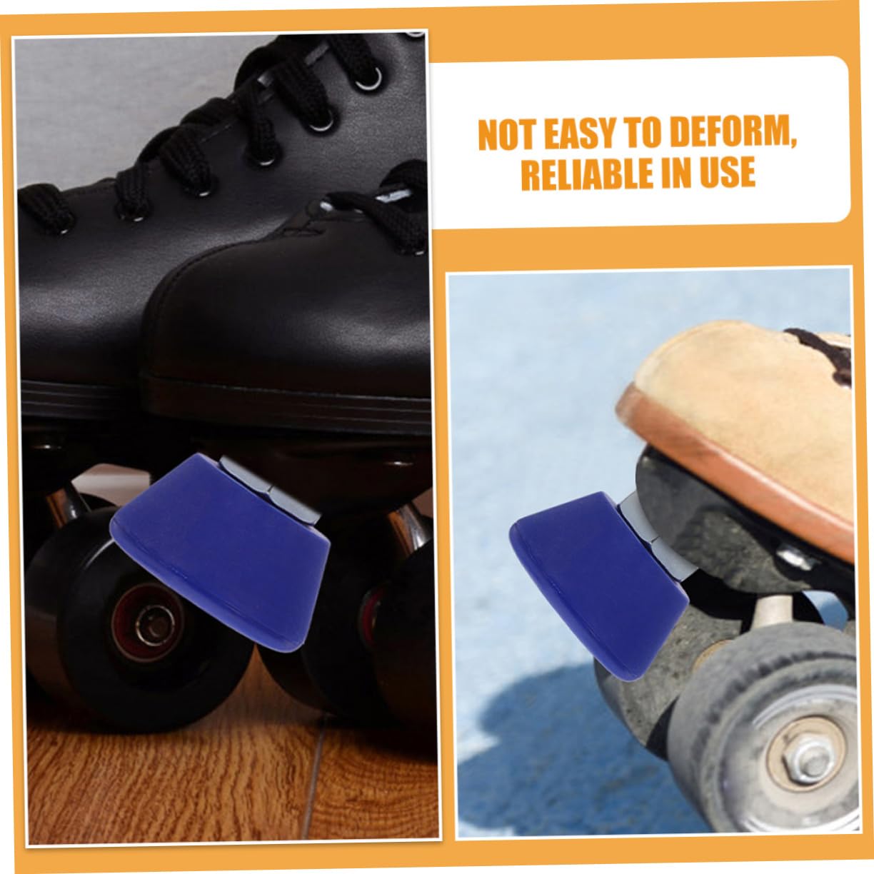 Toddmomy 8 Pièces Bouchon De Patin À roulettes Freins De Patins Bouchon D'Arrêt Plaquettes De Patinage À roulettes Frein De Patinage À roulettes Butées d'orteil Accessoire De Skate Fer À