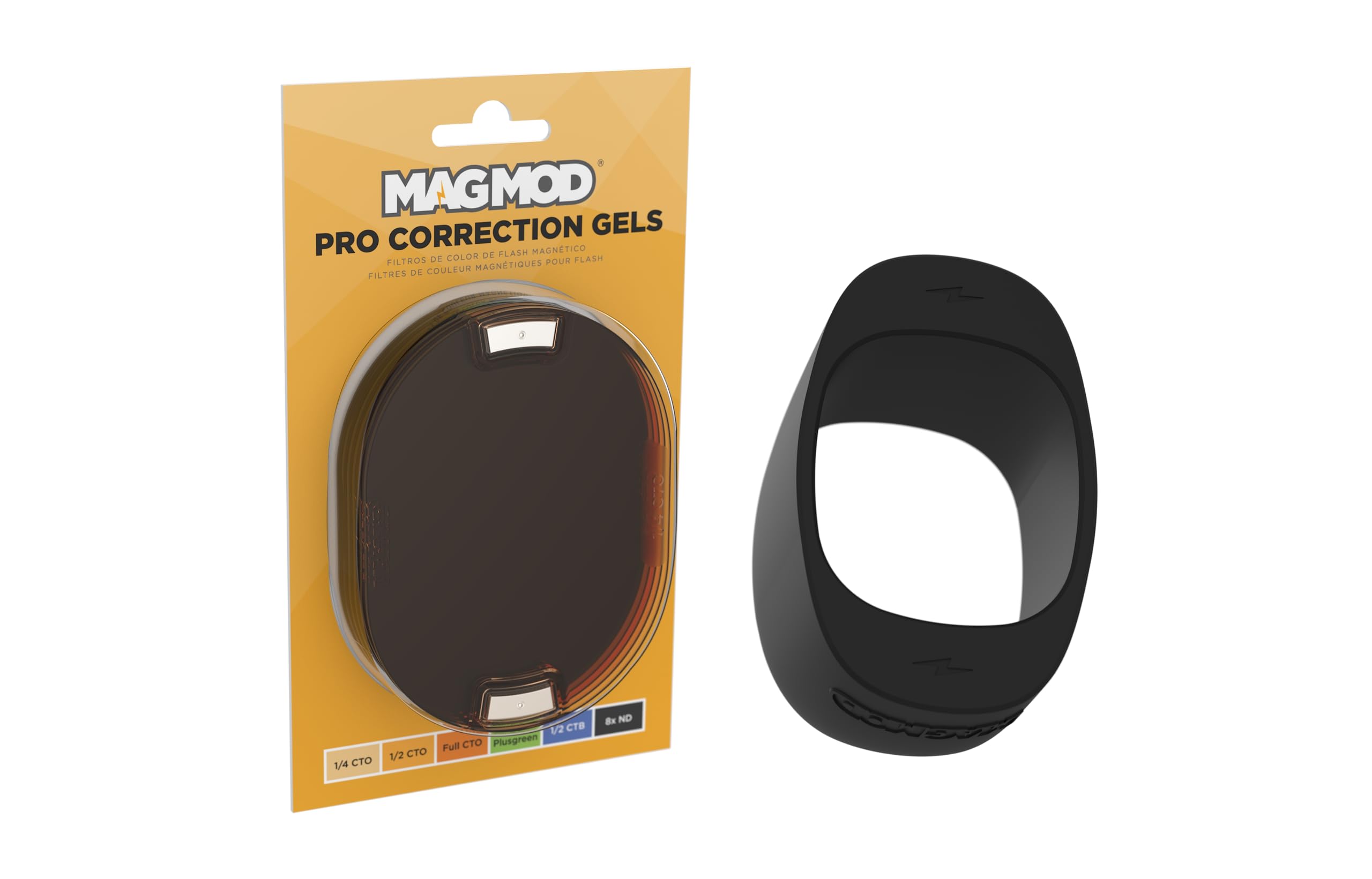 MagMod Pro Correction Gel Set and MagGrip 2 | Camera Speedlight Flash Diffuser Bundle | Modular Camera Lighting Set