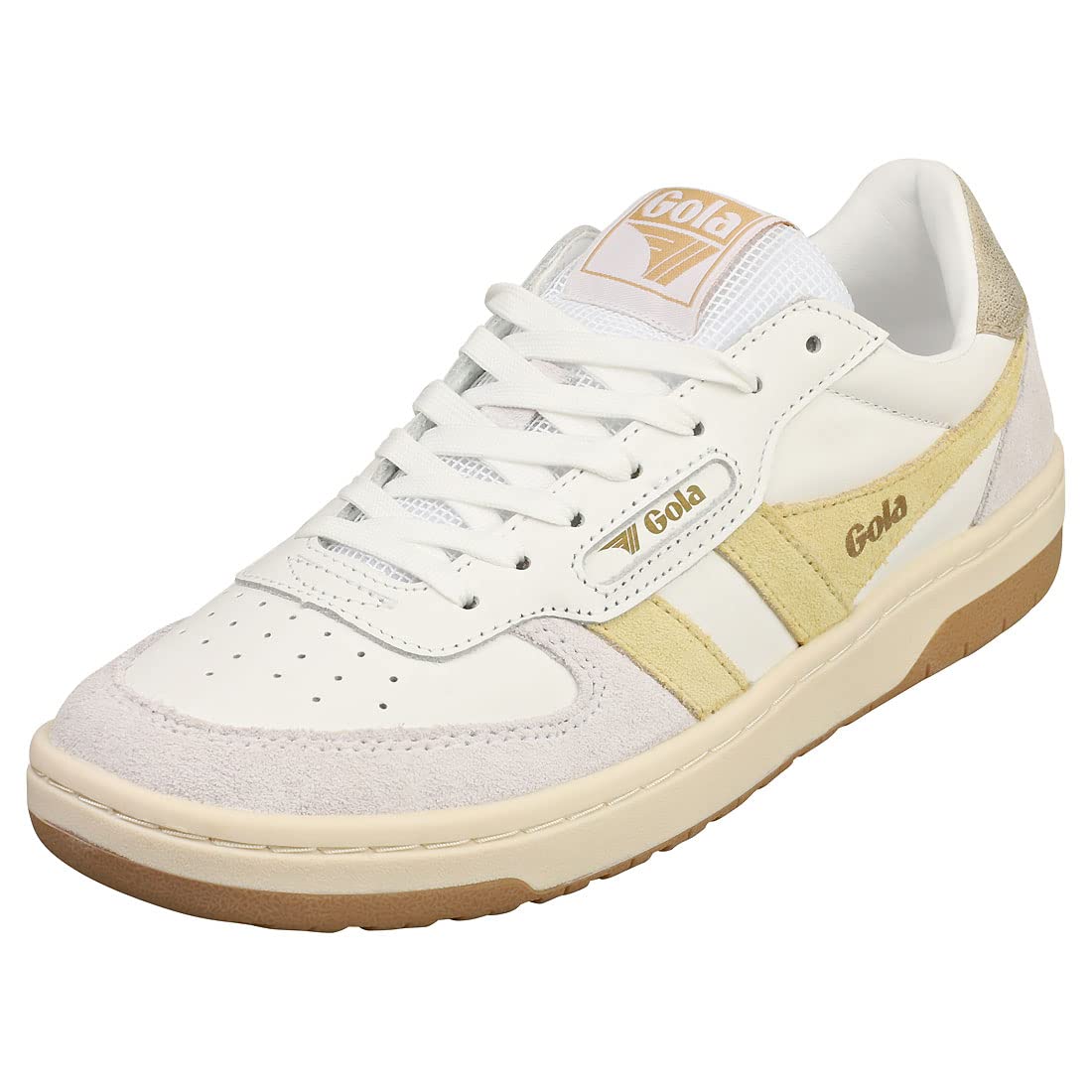 GOLAHawk Womens Fashion Trainers in White Lemon - 5 UK