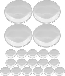 HEMOBLLO Biconvex Lens Optical Lens Set, 20Pcs Double Convex Lens Magnifying Glass, PMAA 42mm Diameter Biconvex Lens Set, Portable Magnifier Physics Optics Teaching Prop Magnifying Glass