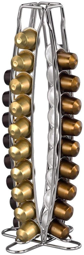 Unifit Xavax Torre Coffee Capsule Stand for Nespresso Cap Rack Np 40 Capsules - Silver,00111079