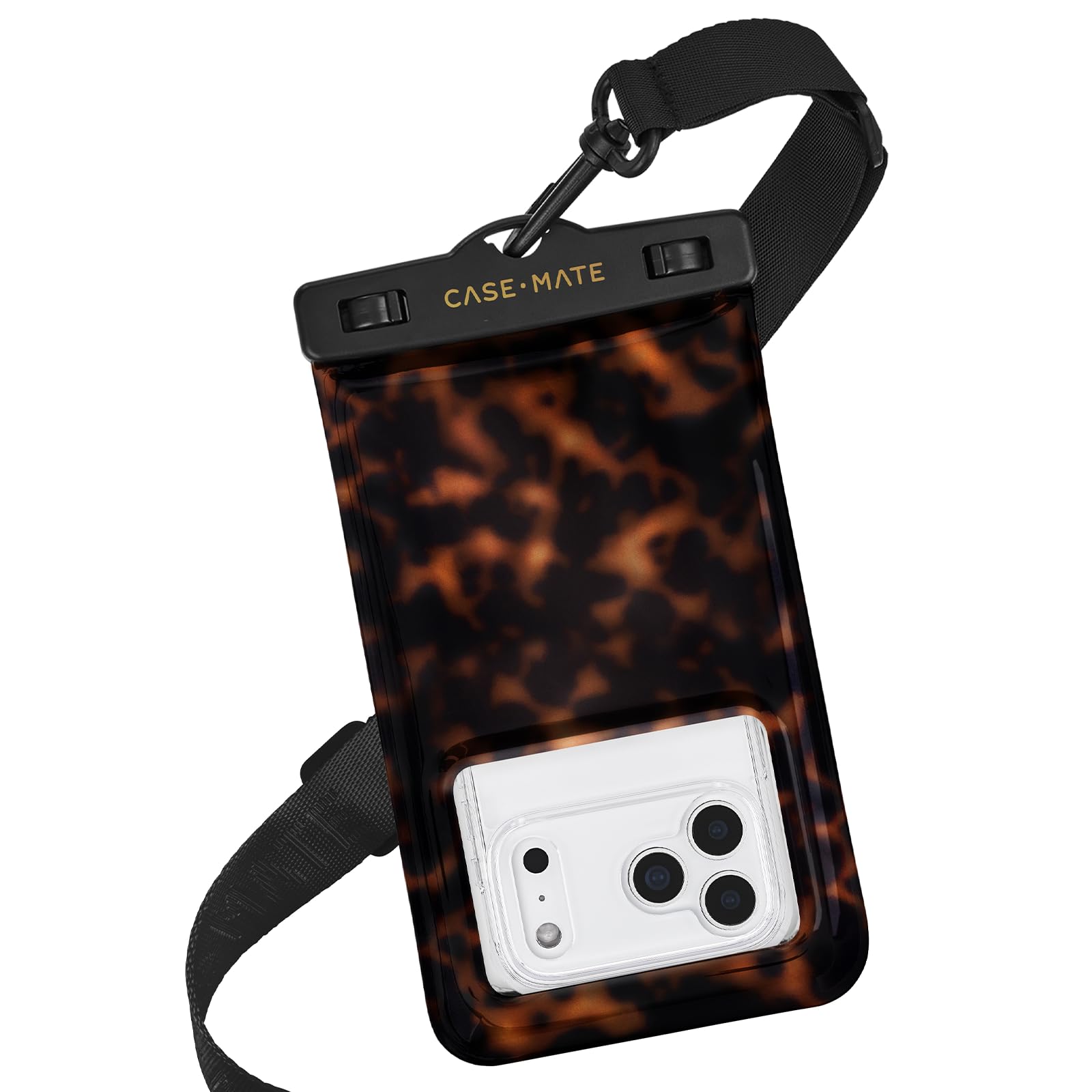 Case-Mate IP68 Waterproof Large Phone Pouch - Tortoiseshell