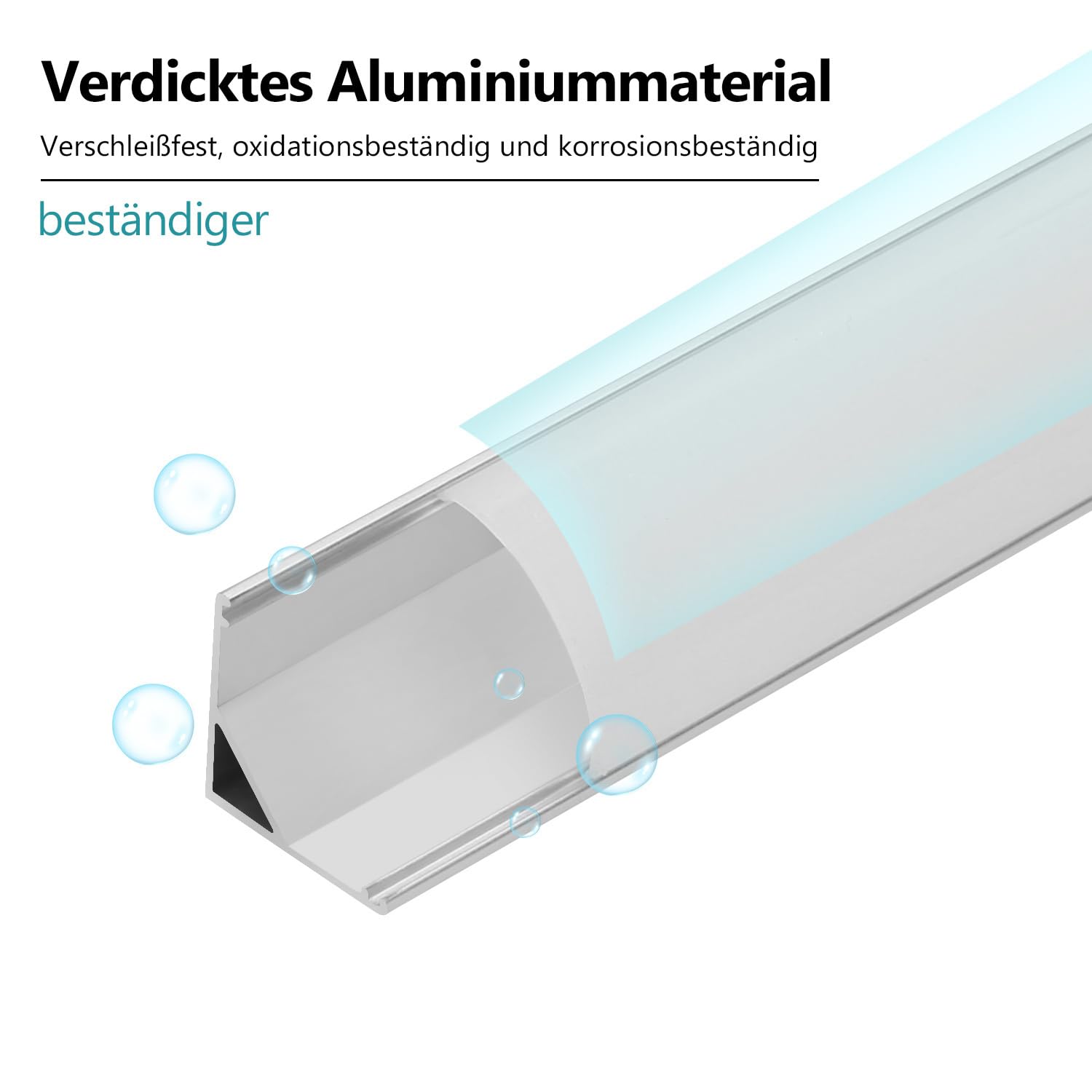 Profil aluminiowy 40 x 1 m profil LED w kształcie litery V z osłoną, zaślepkami i klipsami montażowymi, szyna LED kanał LED do taśm LED