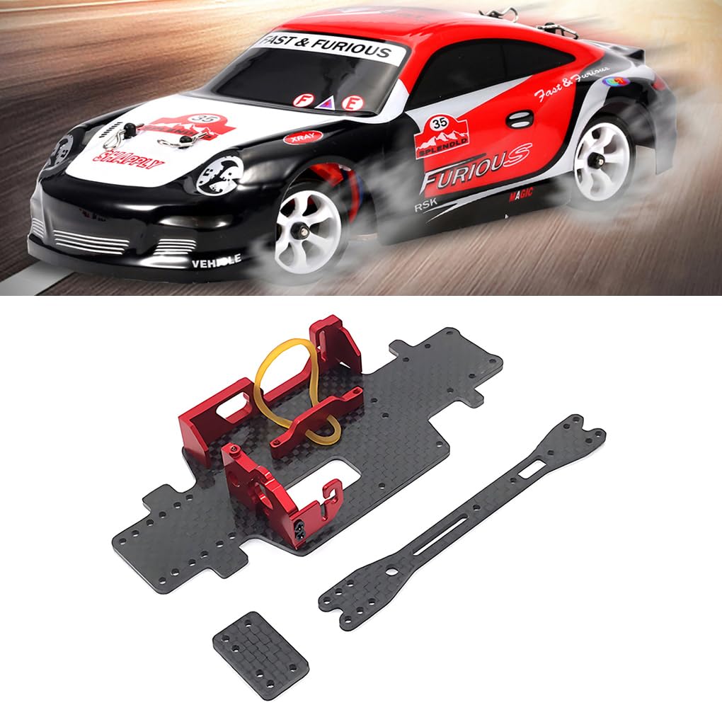 1 pz telaio in lega di alluminio kit telaio per K969 1/28 Drift Cars Hardcore RC accessori auto parti di ricambio RC parte di aggiornamento, Oro
