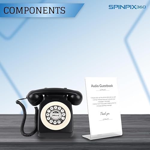 Miniatura 8 de Spinpix360 Libro de visitas de audio para bodas graba mensajes de audio personalizados con libro de visitas, una forma personal y conveniente de