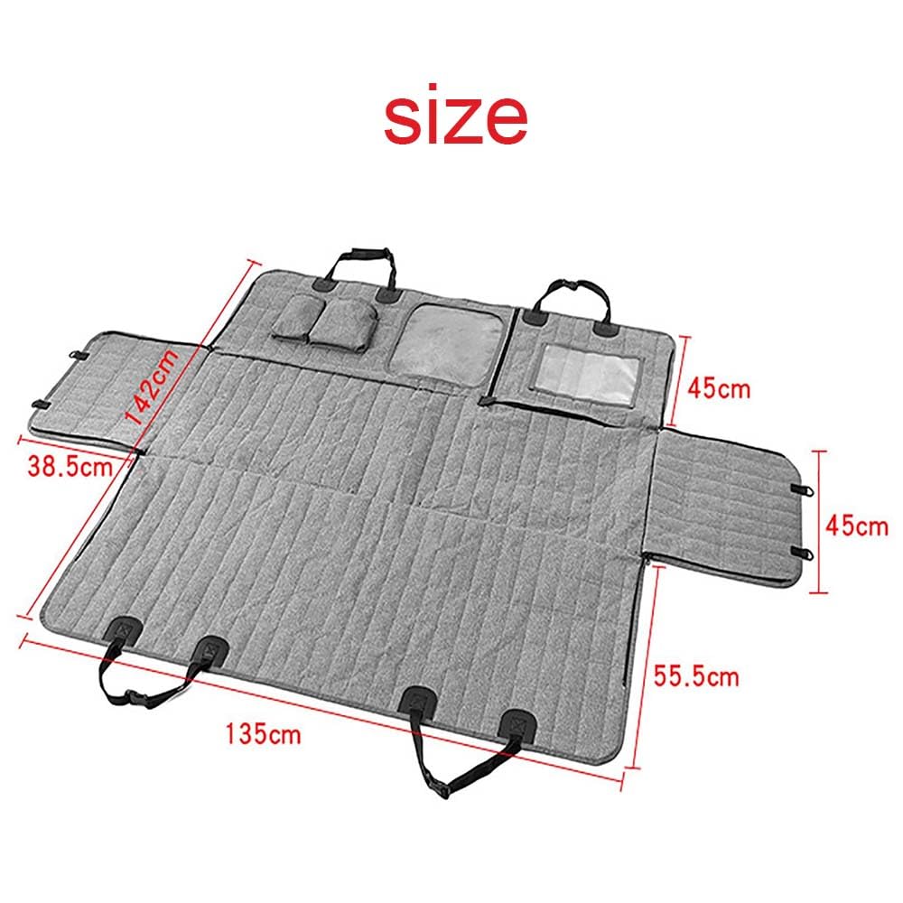 Funda Coche Perro para Hyundai Click Getz TB/Creta Cantus ix25, Impermeable Antideslizante, Resistente a los arañazos,con Ventana de Malla Visible Funda Perros Coche,Grey