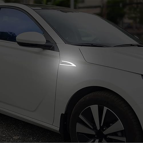 Miniatura 4 de Adhesivo reflectante de seguridad para automóvil, marcador lateral de fibra de carbono, advertencia de seguridad, tira anticolisión, protección