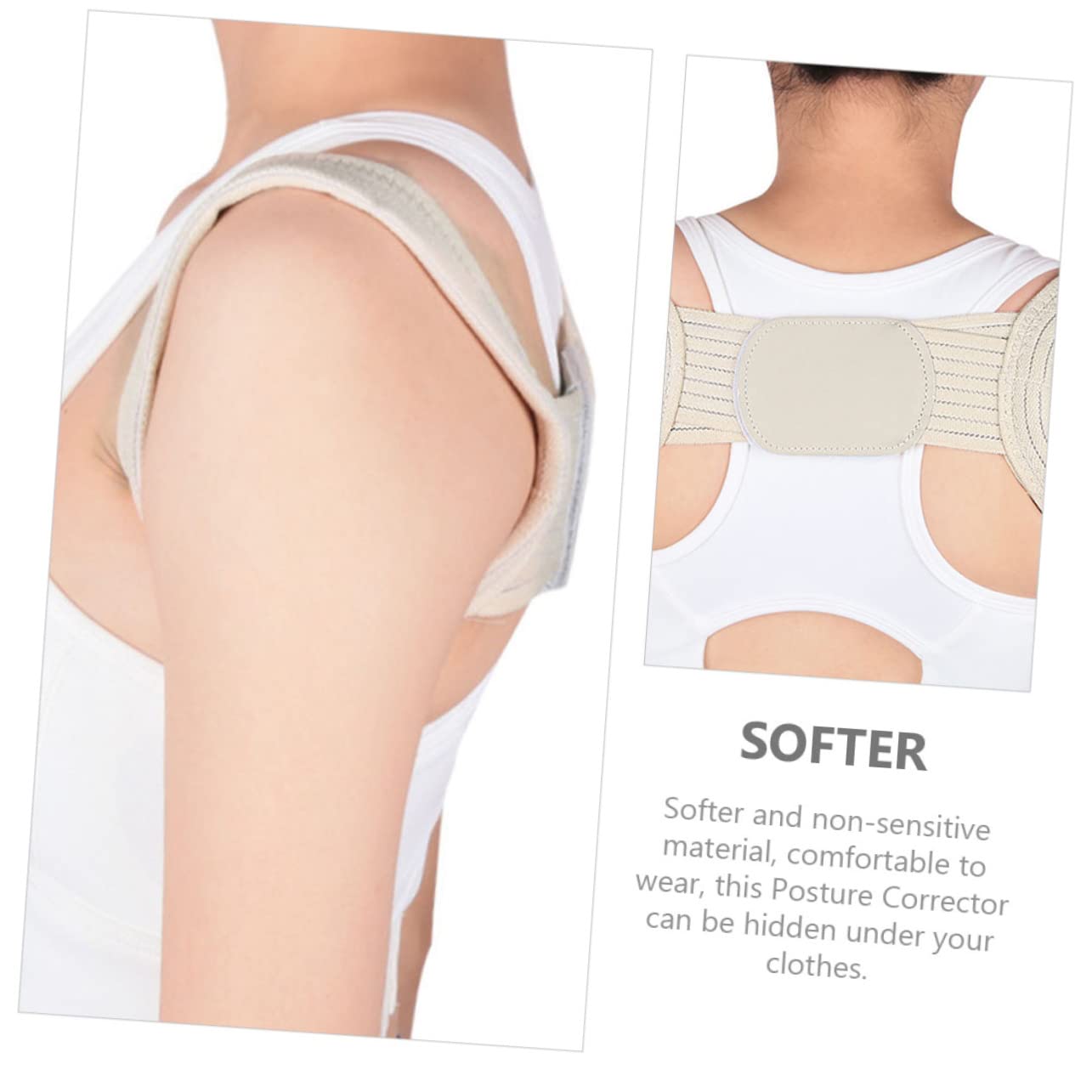 Posture Strap for Men and Women Back Brace for Hunchback Support Skin-friendly and Breathable for Office Home Sports and Daily Use