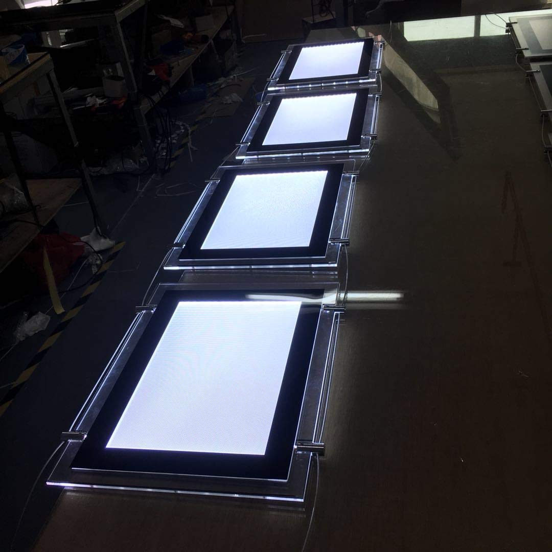 Marco de acrílico para colgar en la ventana de bienes raíces, para la oficina, con marco para carteles, caja de luz