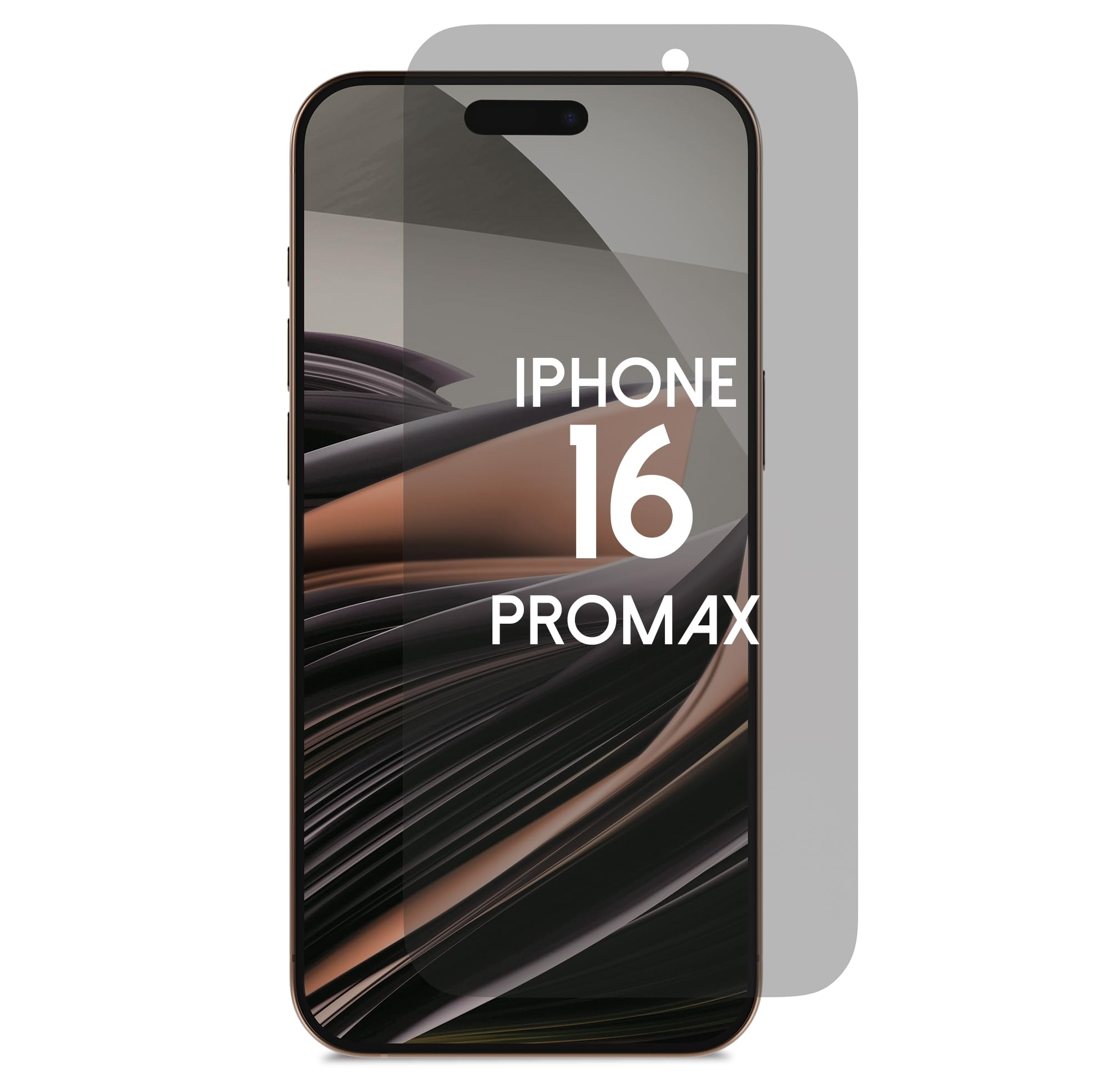 Pellicola protettiva per la privacy per iPhone 16Promax, protezione della luce blu, in vetro temperato, 17,5 cm, con kit di strumenti di allineamento, anti-impronte, antigraffio, compatibile con