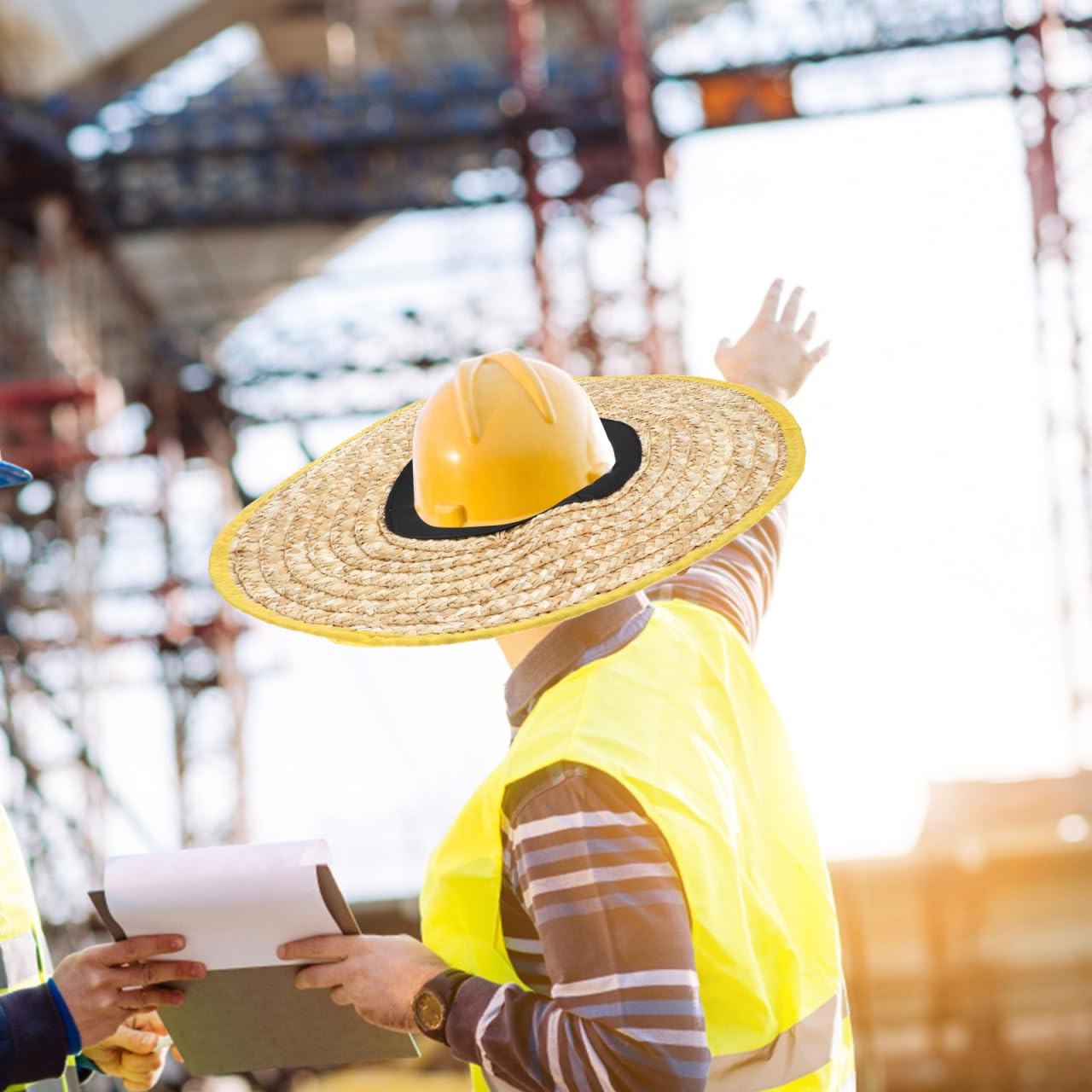Gatuida Visera de casco duro de ala completa, cubierta de sombrero de construcción, visera de repuesto para accesorios de casco duro, visera de sombra, protección solar para sombrero