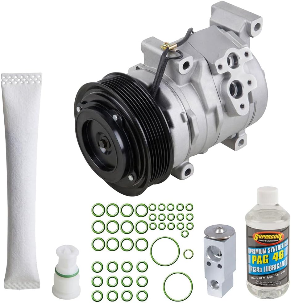 AC Compressor & A/C Kit For Scion tC 2005 2006 2007 2008 2009 2010 - Includes Drier, Expansion Valve, PAG Oil & O-Rings - BuyAutoParts 60-81289RK NEW