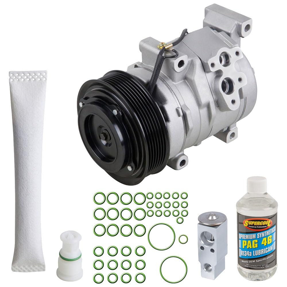 AC Compressor & A/C Kit For Scion tC 2005 2006 2007 2008 2009 2010 - Includes Drier, Expansion Valve, PAG Oil & O-Rings - BuyAutoParts 60-81289RK NEW