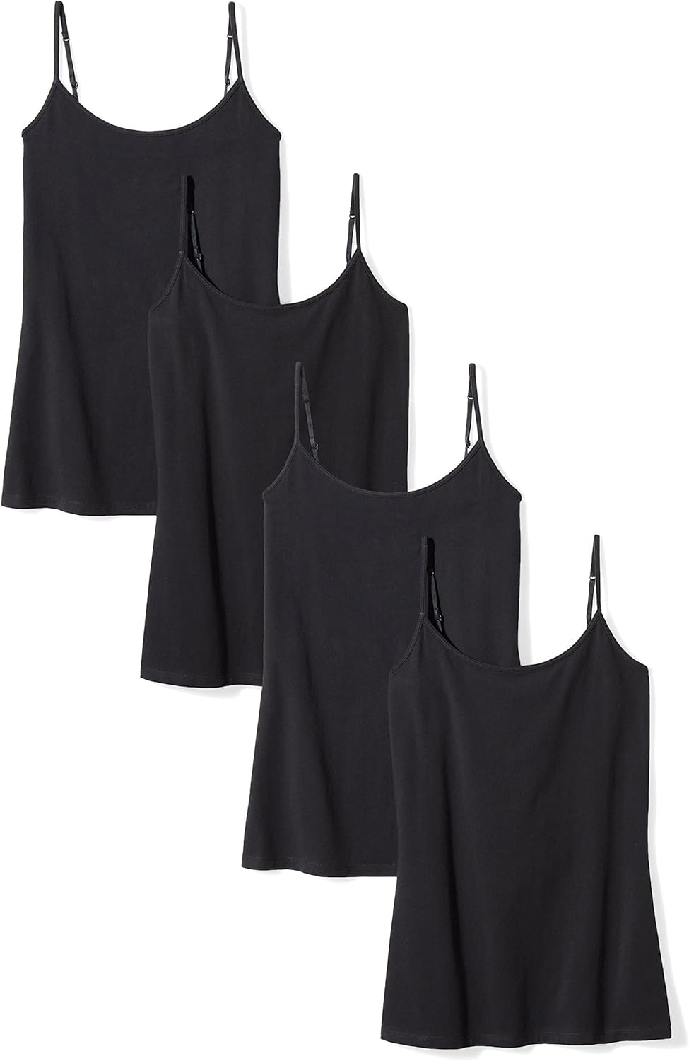 XL Amazon Essentials Womens Slim-Fit Camisole, Pack of 4 X-Large Black