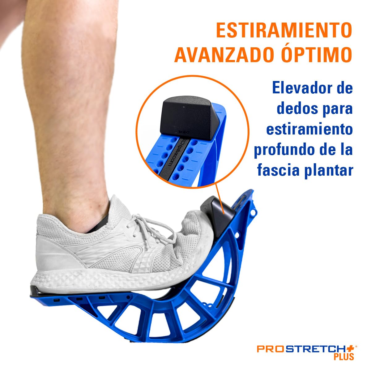 ProStretch – Dispositivo de Estiramiento Plus para Pantorrillas y Pies – Alivia la Fascitis Plantar, Tendinitis del Tendón de Aquiles – Soporte de Pie y Reposapiés Ajustable – Plantar Fasciitis