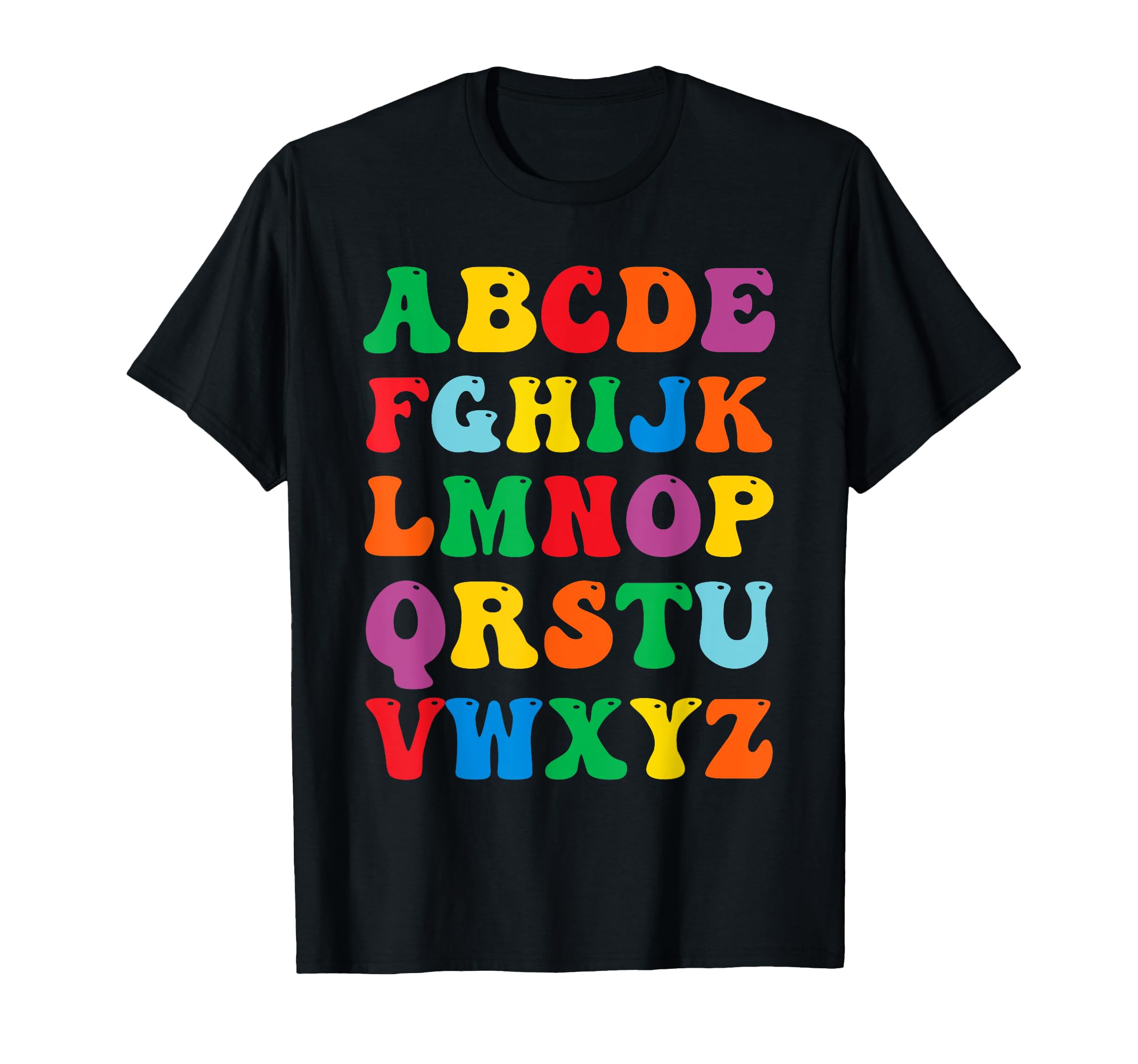 Amazon | キッズ ABCs シャツ アルファベット カラフル 文字