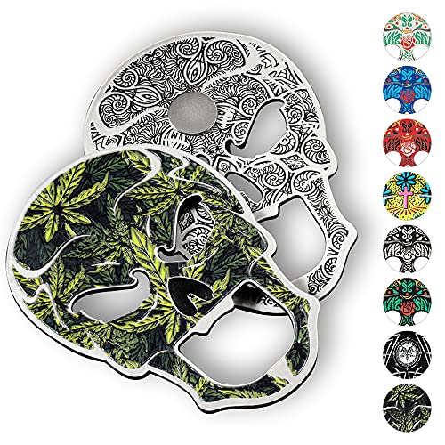 KADAX Ouvre Bouteille en forme de tête de mort, Décapsuleur à Bière en Métal, Soda, pour Fête, Maison, Manuel Décapsuleur avec Aimant, Aimant pour Réfrigérateur (feuille) Cover