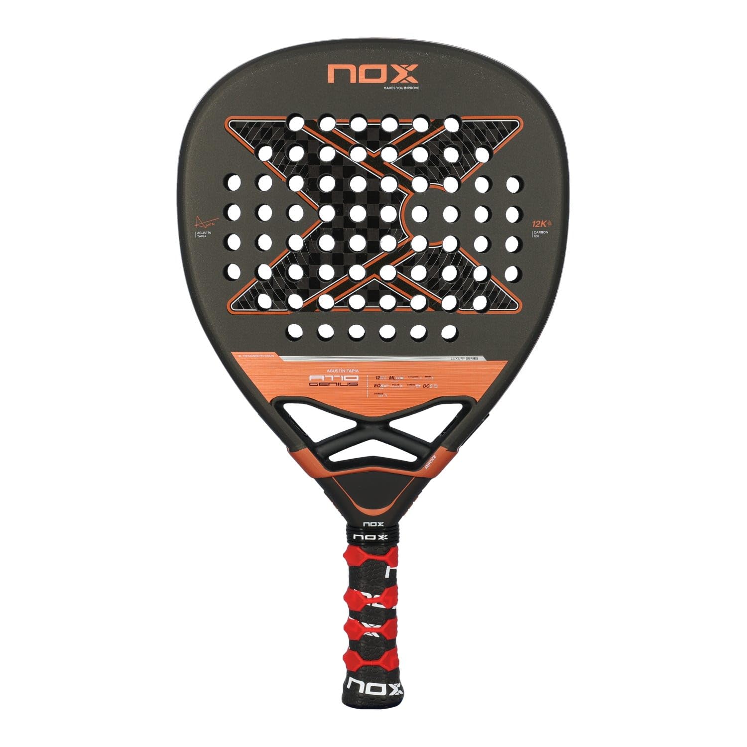 Amazon.com : Padel Racket AT10 Genius Attack 12K by Agustin Tapia