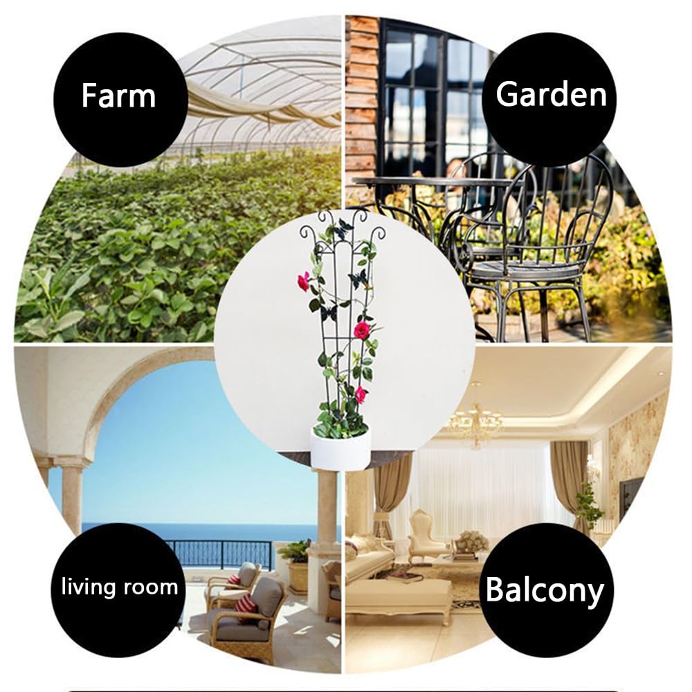 Enrejado De Jardín De 90 CM De Altura para Plantas En Maceta, Enrejado De Metal para Plantas Trepadoras Al Aire Libre E Interior para Plantas De Interior Flor Vides Hiedra(Size:1pcs-90cm/35.4in)