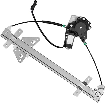 Rear Passenger Side Power Window Regulator with Motor 2 Pins Fit for 2000-2004 Dodge Dakota Crew Cab Only Cable Operated, 1998-2003 Durango, 741-599