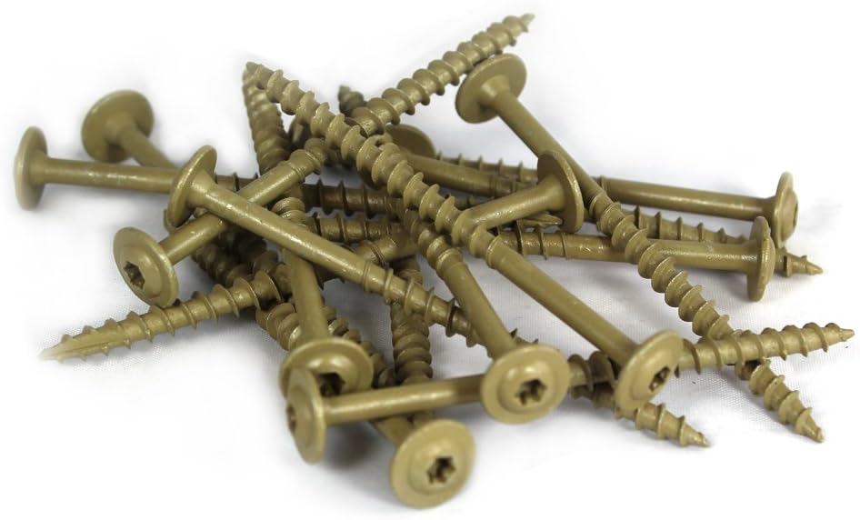 WoodPro Fasteners CB8X234-1 Number-8 by 2-3/4-Inch Cabinet Construction Screws, T20, 1-Pound Net Weight, 97-Piece , Gold