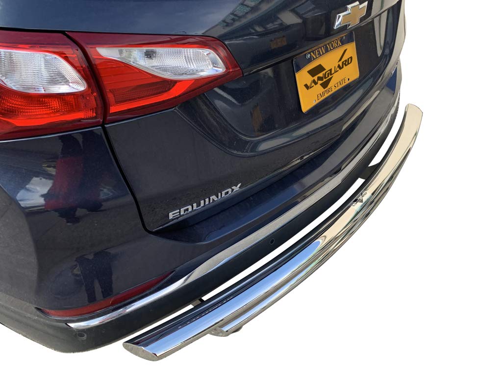 VANGUARD VGRBG-1018-1274ESS Stainless Steel Double Layer Rear Bumper Guard | Compatible with 18-22 Chevrolet Equinox / 18-22 GMC Terrain