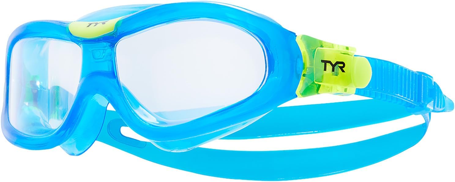 TYR Orion Swim Mask Goggles for Kids - Universal Fit for Boys and Girls - Watertight, Anti-Fog, and UVA/UVB-Protected