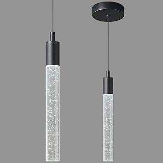 Moderne Kücheninsel Pendelleuchte LED Schwarz Mini Pendelleuchte Schlafzimmer Nachttisch Kleine Pendelleuchten(1-Pack)