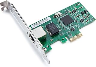 Gigabit PCIe NIC with Intel 82573 Chip, 1Gb Network Card Compare to Intel 82573 NIC, Single RJ45 Port, PCI Express X1, Ethernet Card with Low Profile for Windows/Windows Server/Linux