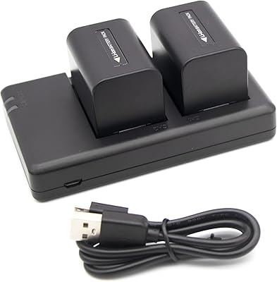 TAKOCI Rechargeable Battery Pack NP-FV70 NP-FV50A with 2 Compatible Batteries and 1 LED Charger 7.4V / 1500mAh