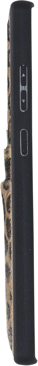 Venito Capri Leather Wallet Case Compatible with Samsung Galaxy Note 10 Plus (6,8 inch) – Extra Secure with RFID Blocking & Padded Back Cover - Furry Leopard