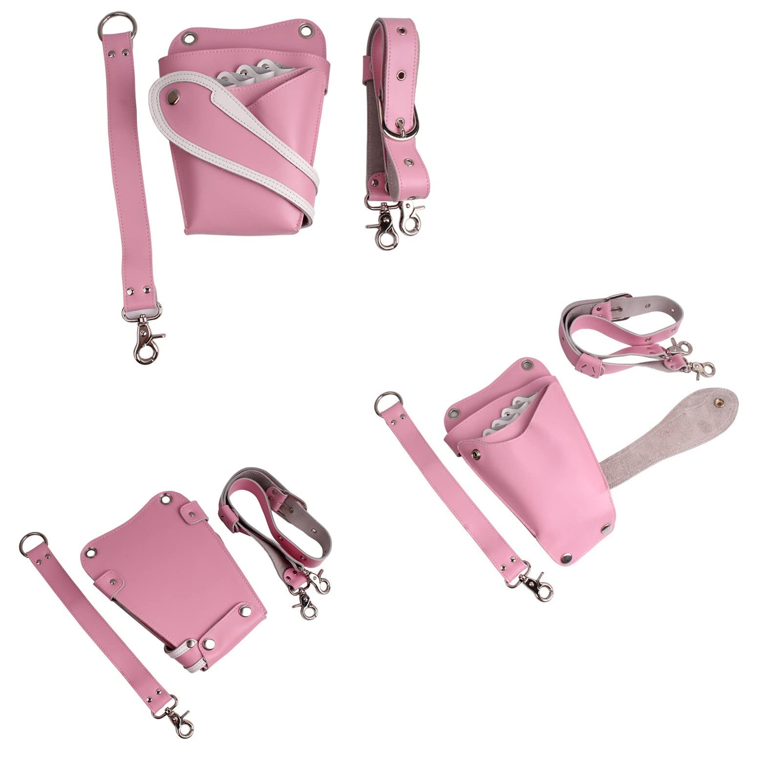 Cinturón de Peluquería Bolsa de bolsas for la peluquería for for mujeres Bolsa Profesional Para Tijeras(Rosado)