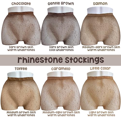 Image of Skintone Carnival Stockings | Gold Glitter Fishnet Tights for Caribbean Women
