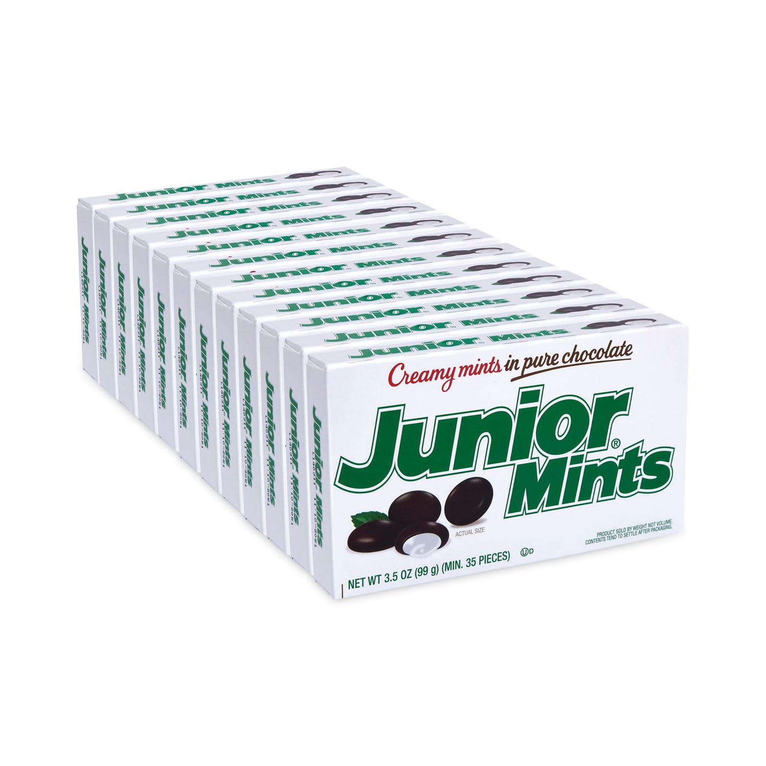 Junior Mints Mint Dark Chocolate Pieces, 4 Oz, 12/Box (209-00093)