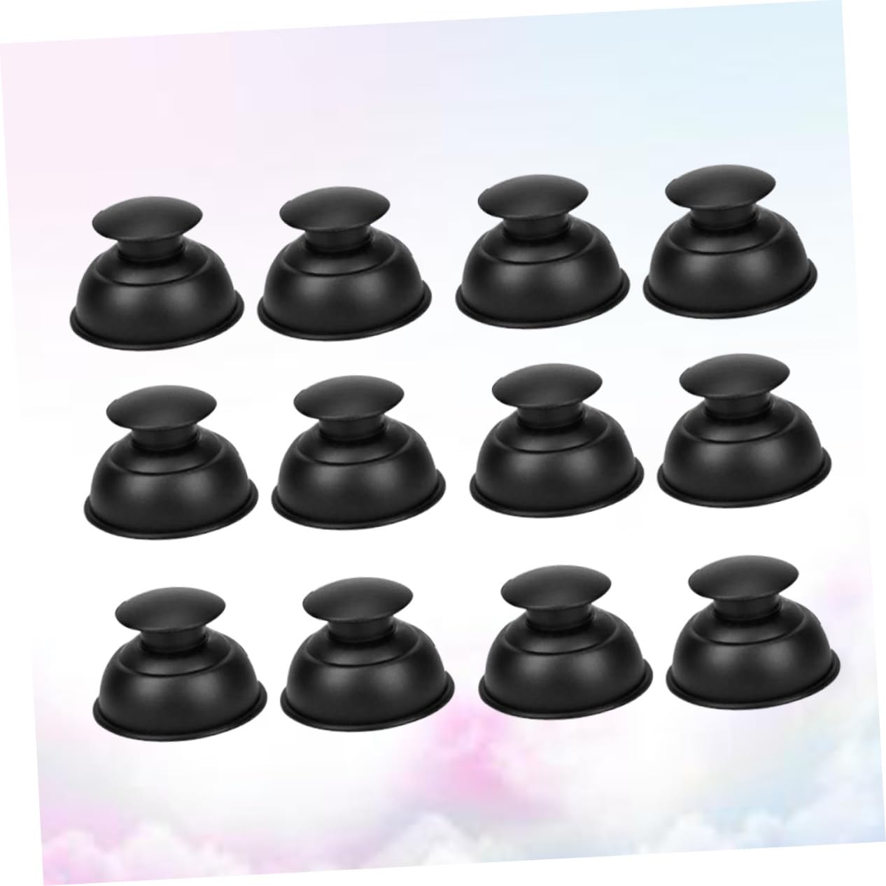 Lot De 12 Ventouses De Massage En Silicone, Thérapie Par Ventouses Sous Vide, Couleur Noire, Pour Soulagement Corporel, Adapté Hommes Et Femmes, Usage Et Détente Musculaire